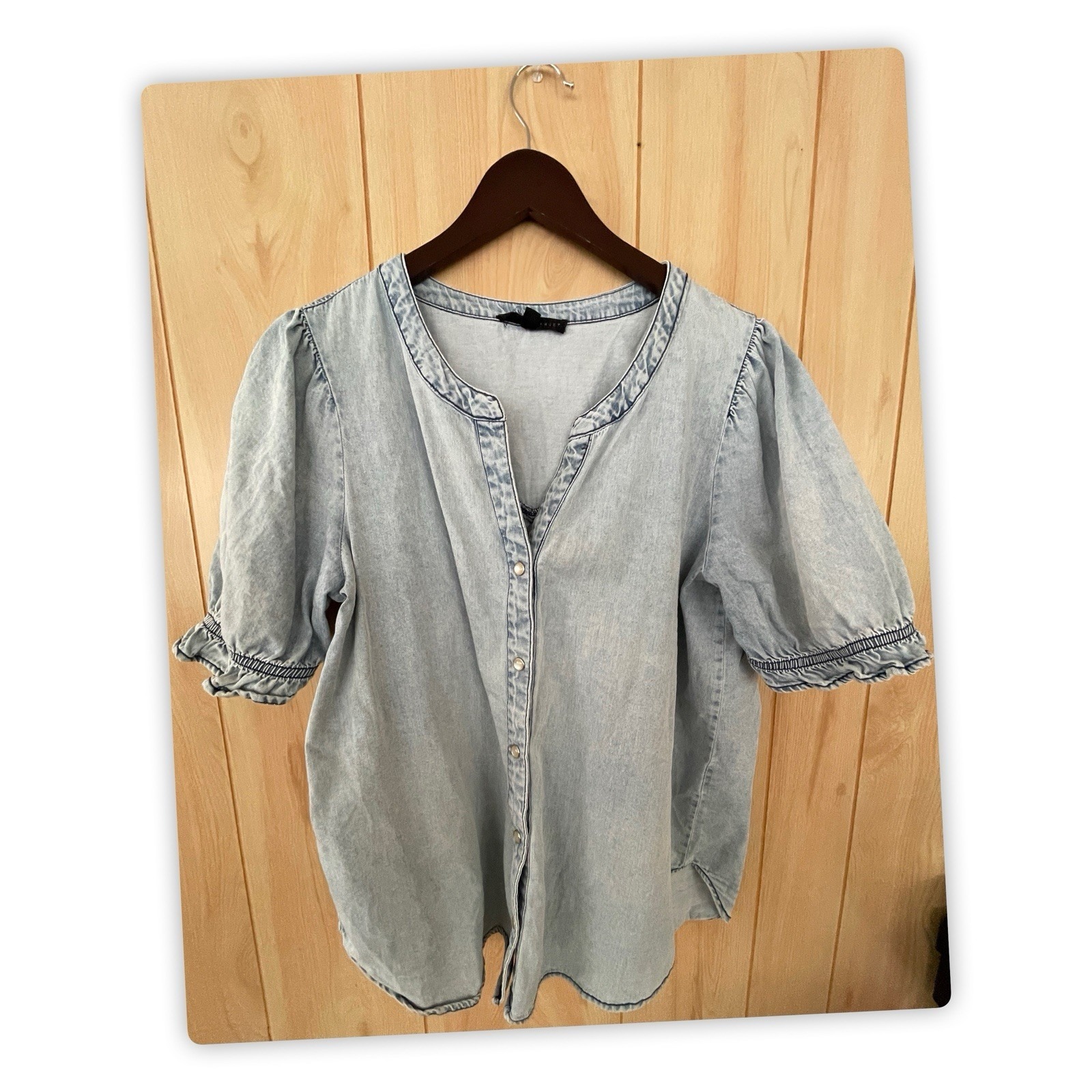 Jane + Delancey Denim Women's Blouse, Size L